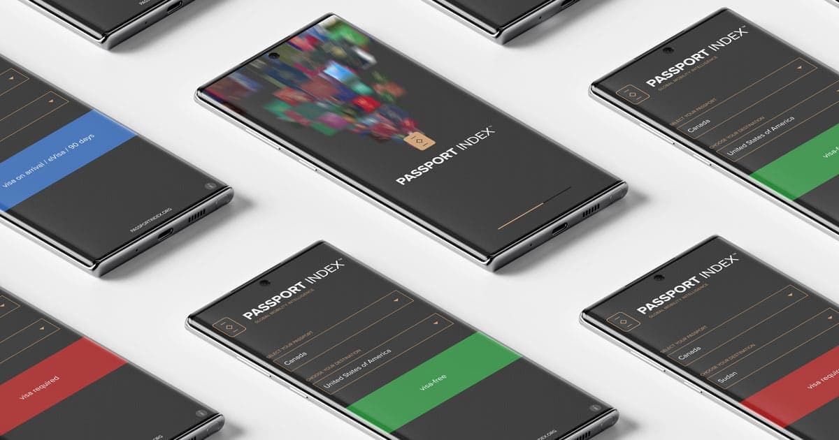 Visa checker app screenshot